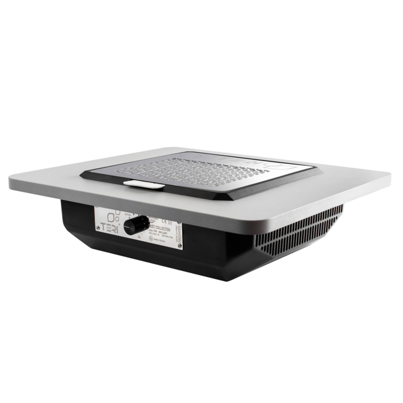 Built-in nail dust collector Teri Brilliant black (silver mesh)