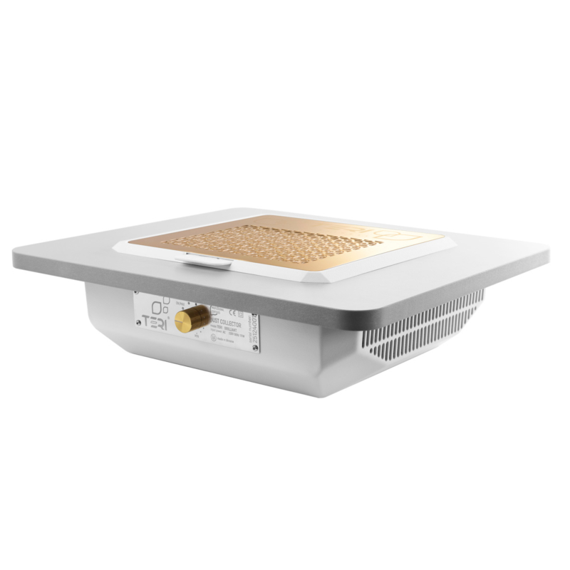 Built-in nail dust collector Teri Brilliant white (golden mesh)
