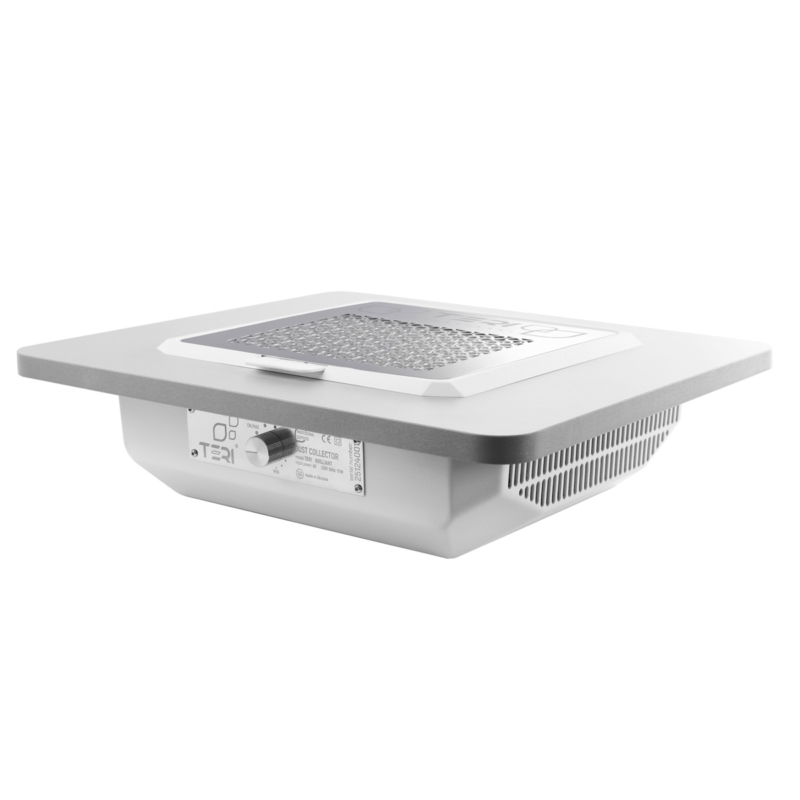 Built-in nail dust collector Teri Brilliant white (silver mesh)